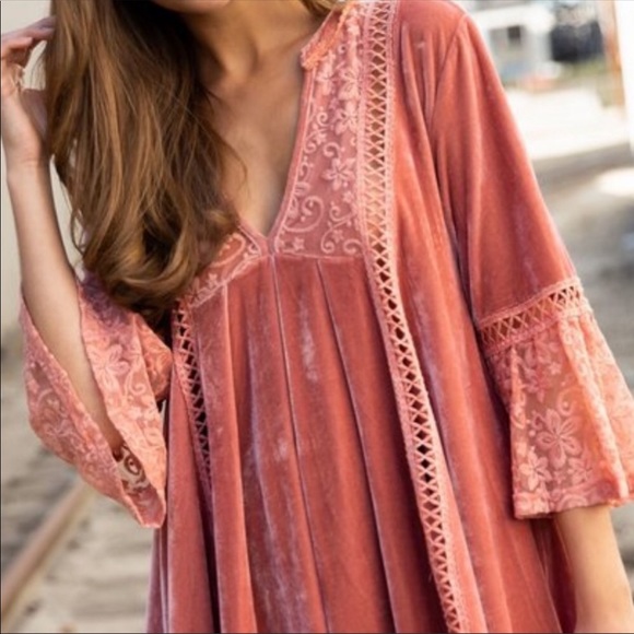 LAST! Velvet Baby Doll Dress - Picture 3 of 4